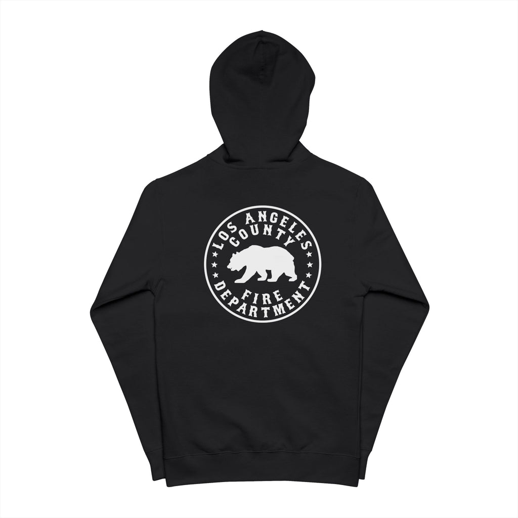 BEAR CRAWL- Firefighter Zip Hooded Fleece - Los Angeles County Fire Department - Firefighter