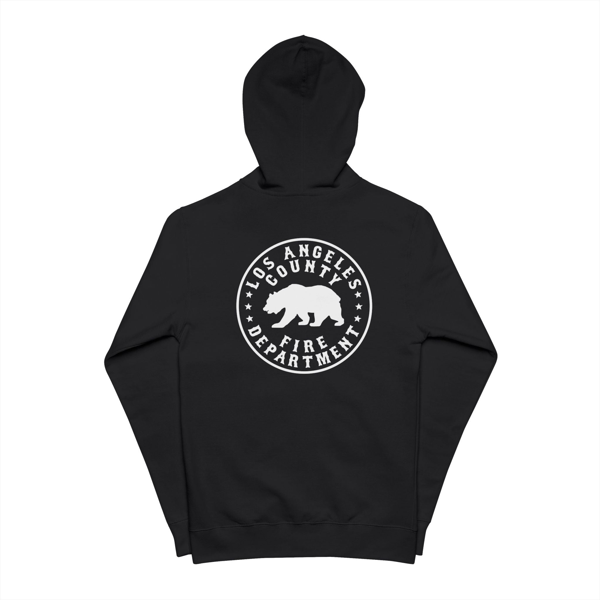 BEAR CRAWL- Firefighter Zip Hooded Fleece - Los Angeles County Fire Department - Firefighter