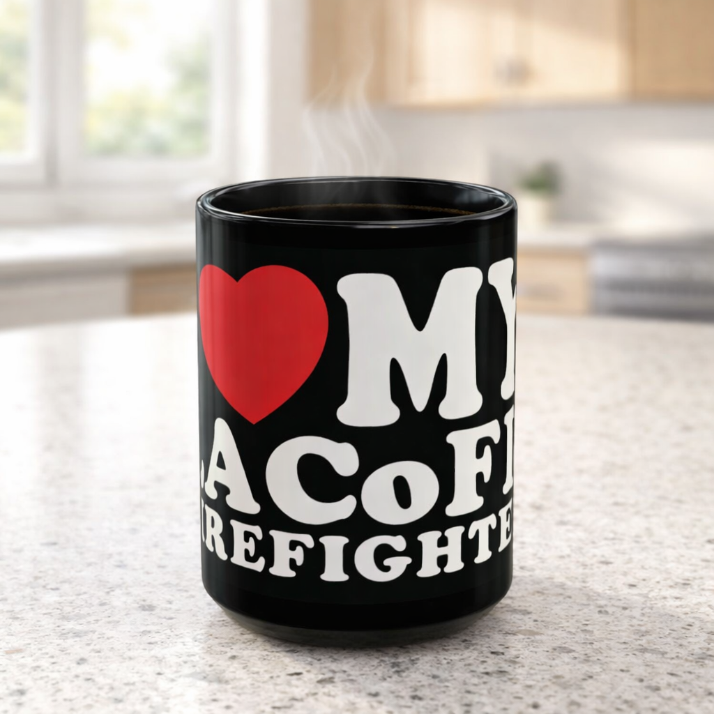 FIREFIGHTER LOVE - Coffee Mug- Los Angeles County Fire Department - Firefighter