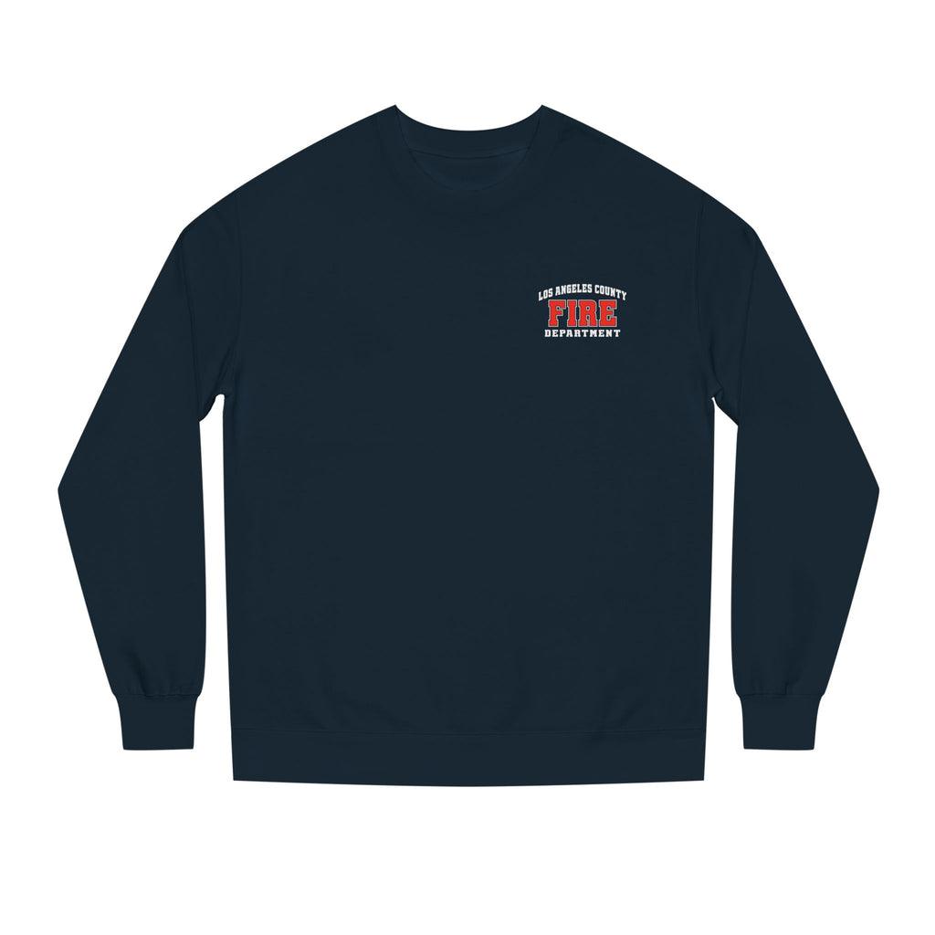 LACOFD firefighter crew neck fleece front view