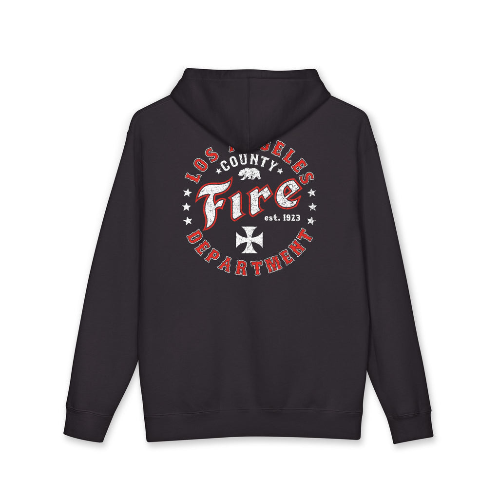 DISTRESSED CHARTER - Hooded Fleece - Los Angeles County Fire Department - Firefighter